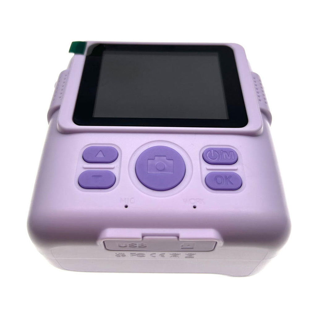1080P Instant Print Camera for Kids Digital Video Camera with 32GB TF Card Christmas Birthday Present Purple