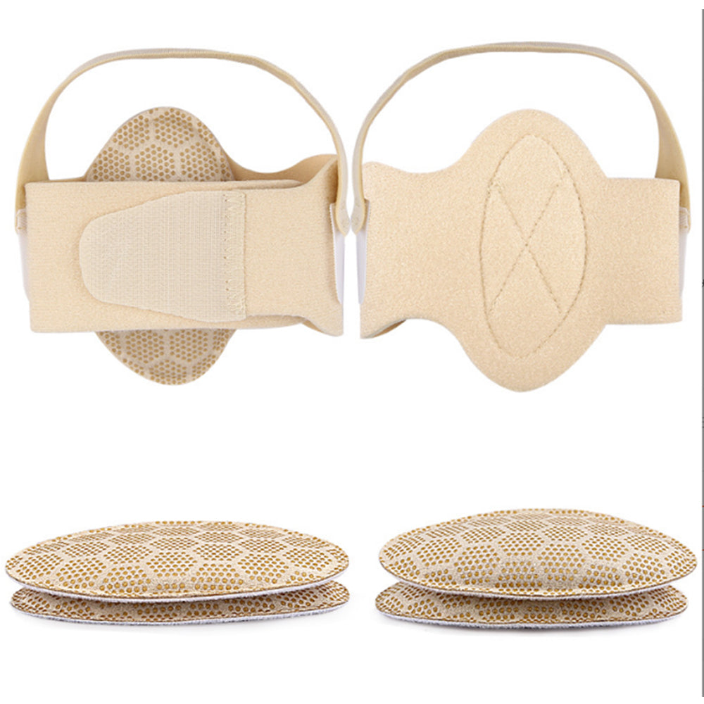 Pair of Adjustable Arch Support Braces for Plantar Fasciitis Wearable Flat Foot Correction Orthotics Nude