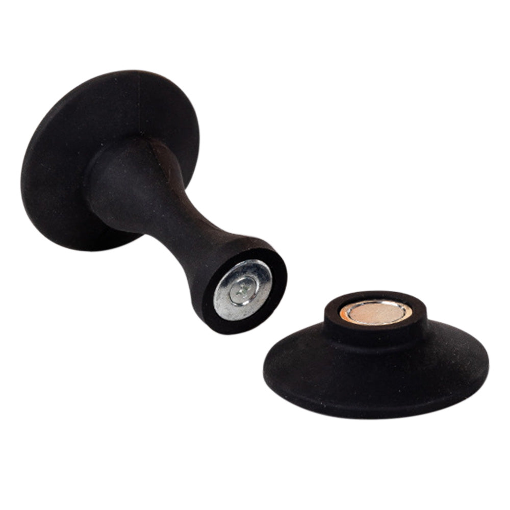 Magnetic Silicone Door Stopper �Strong Holder for Bottom of Door Black