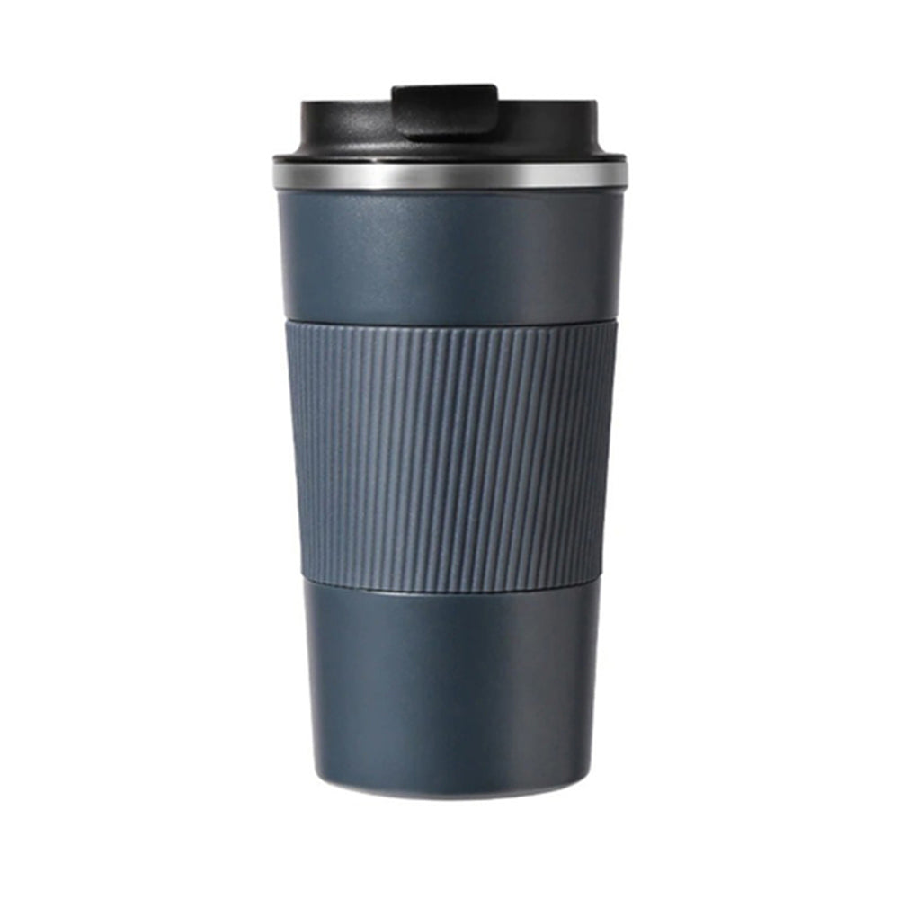 Stainless Steel Vacuum Insulated Coffee Mug Thermal Cup With Splash Proof Sliding Lid-Blue