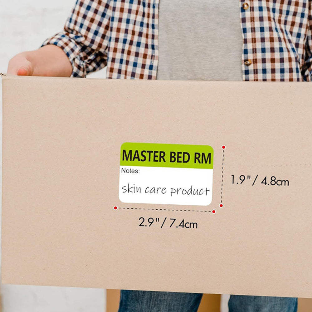 600Pcs Home Moving Packing Box Labels with Writable Notes Areas Colorful Moving Labels