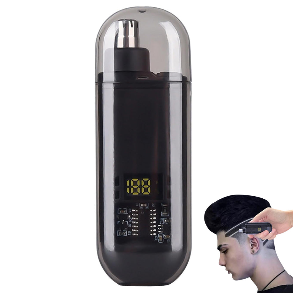 Portable Electric Nose Hair Trimmer Rechargeable Ear Nose Hair Trimmer for Men Women Black