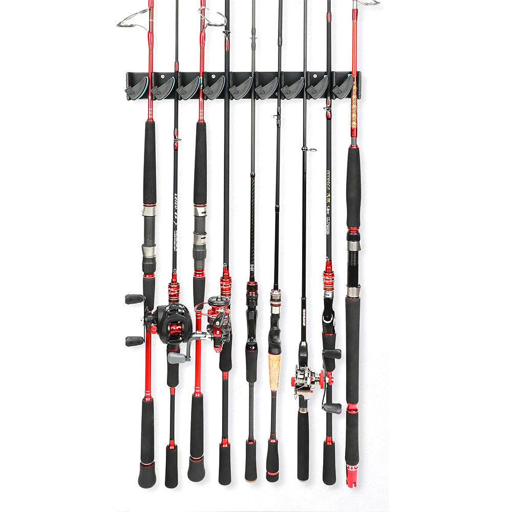 Vertical Fishing Rod Holder Wall Mounted Fishing Pole Rack for Garage Home