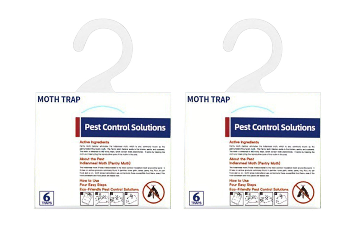 2Pcs Moth Traps Pheromone Glue Boards for Clothes Pantry Moths