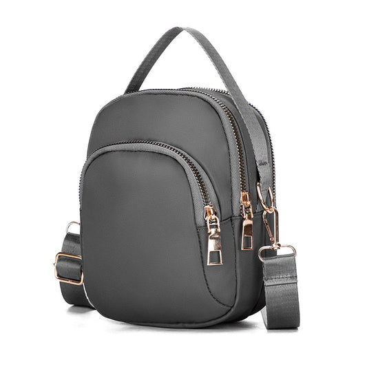 Women Mini Nylon Crossbody Bag Shoulder Bag Handbag Grey