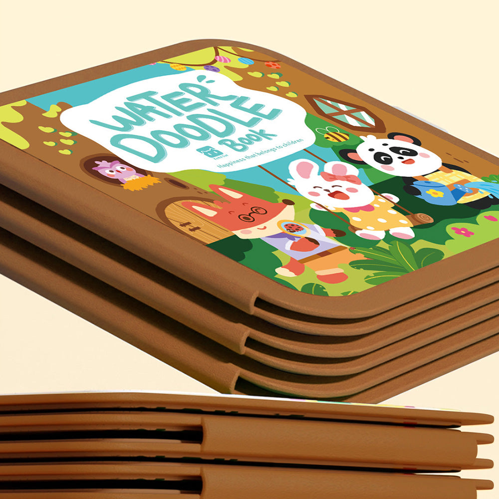 Reusable Water Coloring Book Water Doodle Painting Book Toy for Kids Style 1