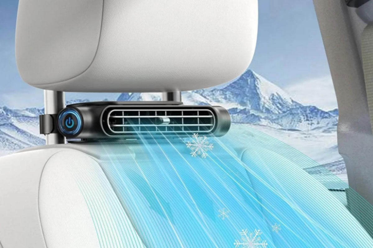 Car Fan for Rear Seat Cooling Air Fan 3 Gear Speeds Portable USB Backseat Cooling Fan