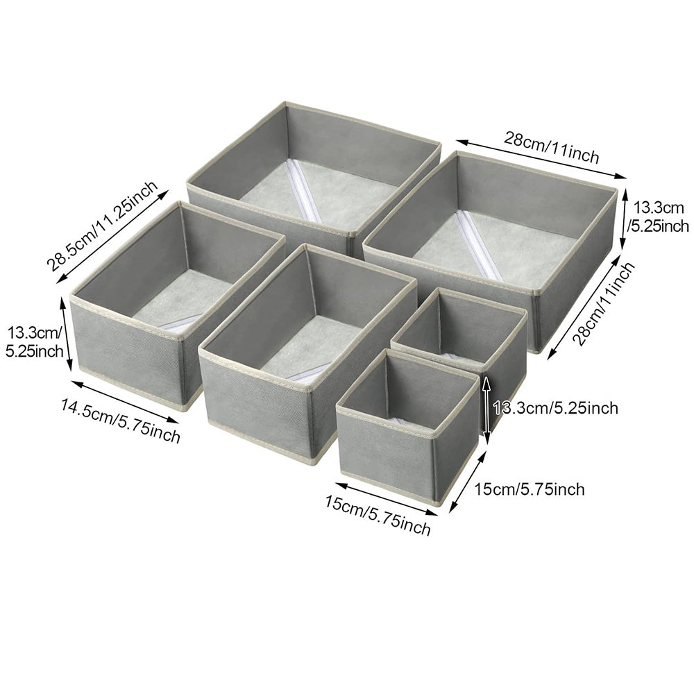 12Pcs Set Drawer Organizers for Clothes Underwear Sock Foldable Closet Organization Bins