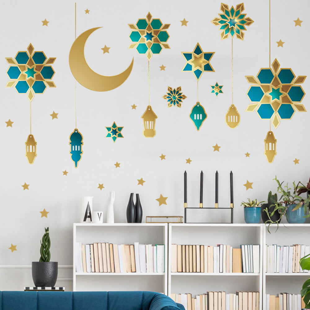 Wall Sticker Moon Chandelier Star Bedroom Wall Decoration Wall Sticker Art DIY Home Decor Wall Stickers Mural