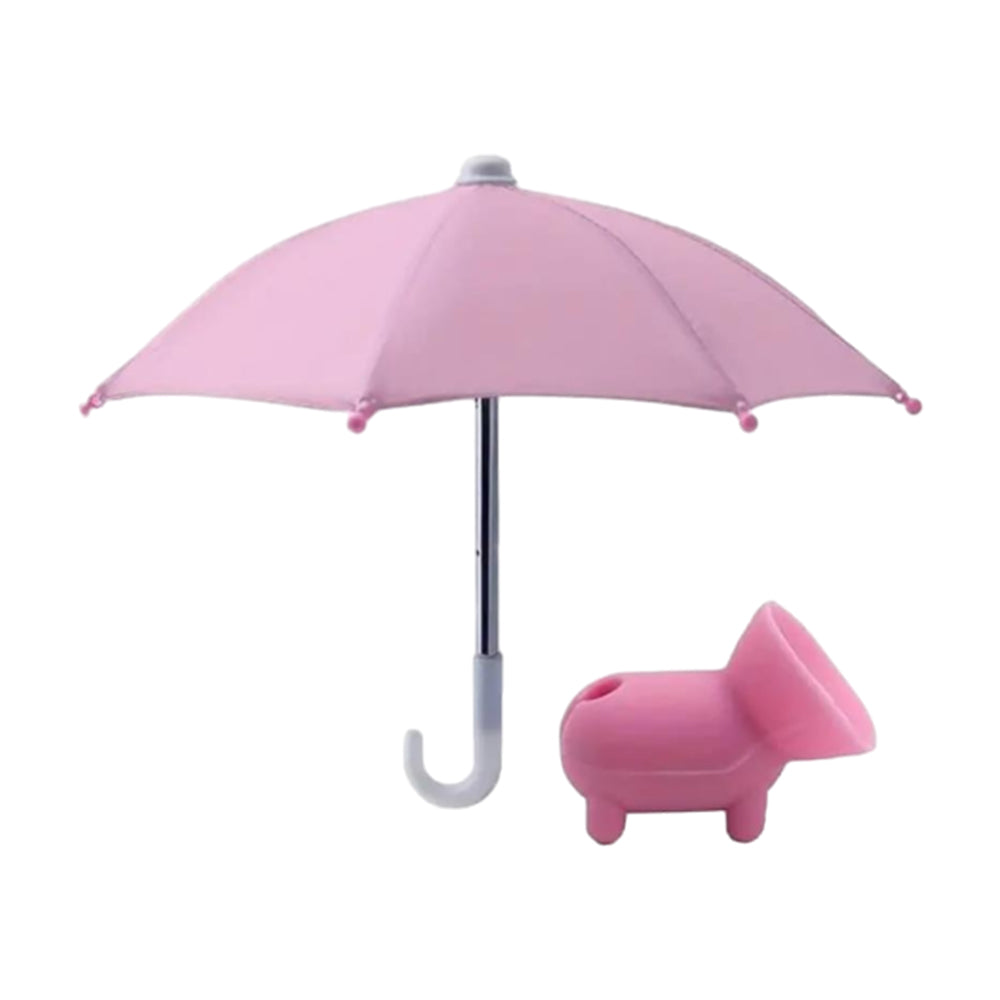 Phone Umbrella Suction Cup Stand Outdoor Phone Shade Cover Pink