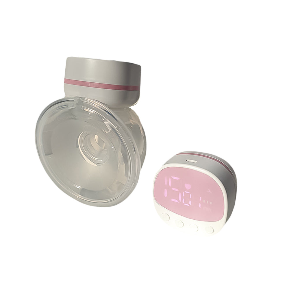 Wearable Electric Breast Pump with LCD Display and 5 Modes-White