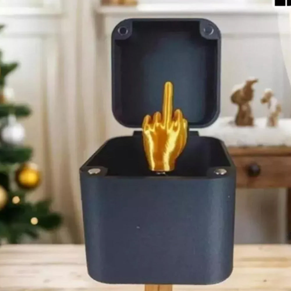 Middle Finger in Box Surprise Box Spoof Hand Prank Pop Up Christmas Novelty Fun Present