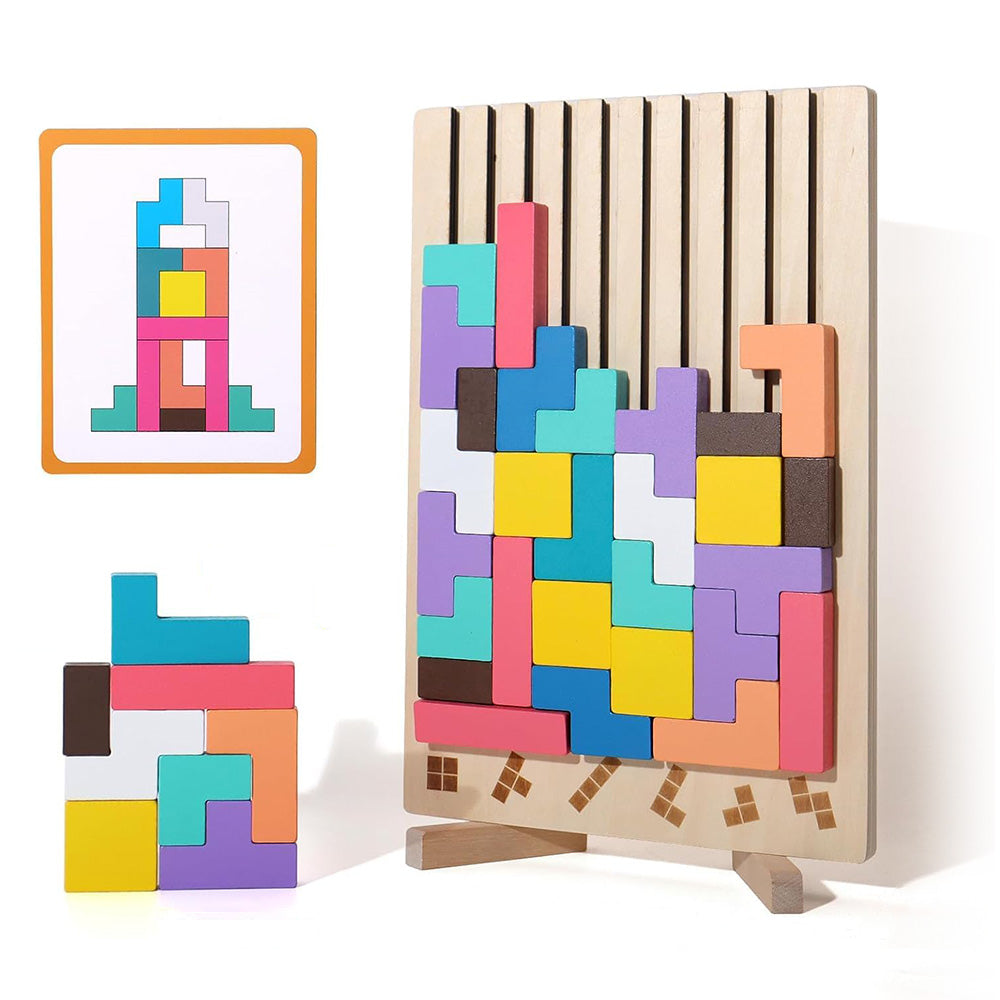 Giant Wooden Block Stacking Puzzle Montessori Educational Toy