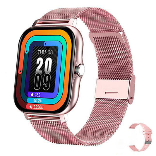 Smart Watch Bluetooth Fitness Tracker Heart Rate Monitoring Sports Watch for Women Men -Pink