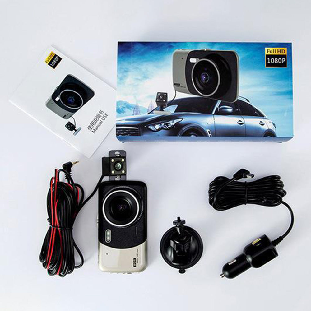 1080P 3 Channel Car Dash Camera Front Rear Dashcam