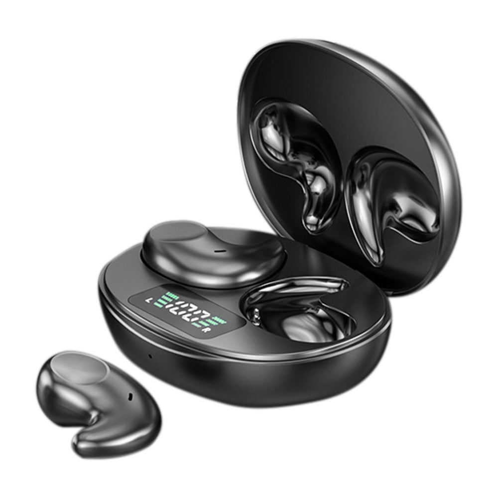 Invisible Wireless Earbuds with Bluetooth 5.3 Headphones for Sports Fitness Workout Black