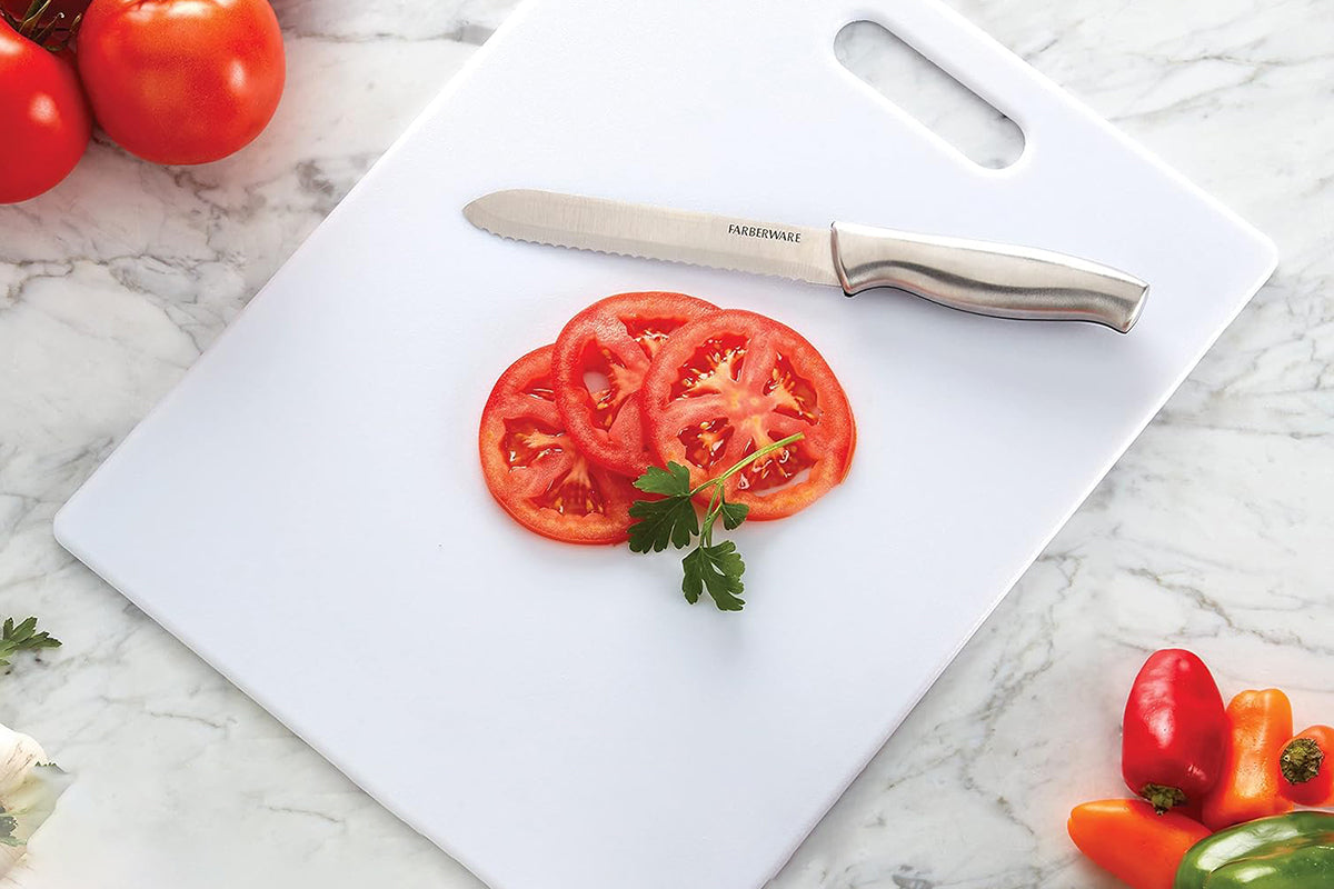 37x27.5cm Reversible Plastic Cutting Board Kitchen Chopping Board for Chopping Slicing