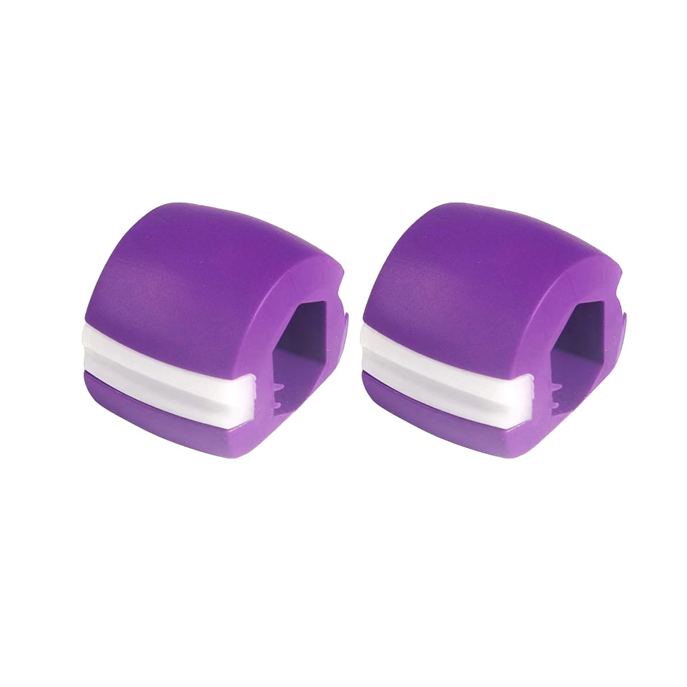 Set of 2Pcs JawLine Exercise Facial Jaw Muscle Exerciser Neck Face Toning Tool Purple