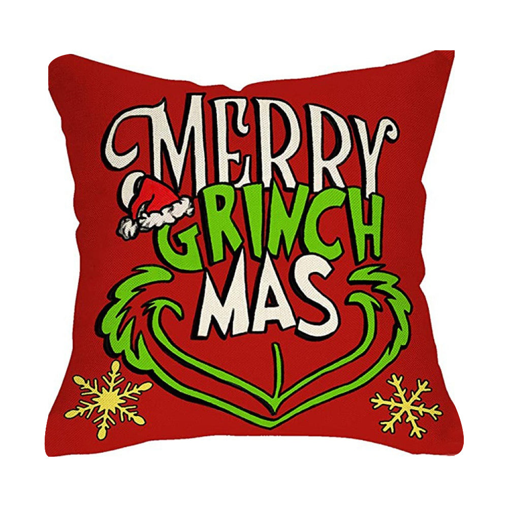 Christmas Pillow Covers Cute Print Throw Cushion Case for Couch Sofa Bed Bedroom Home Decor-Style 5
