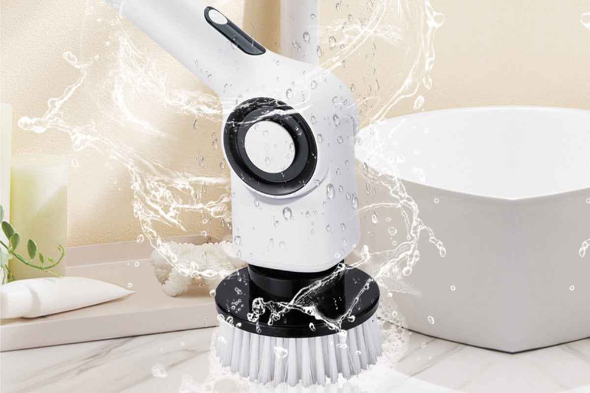 Cordless Electric Spin Scrubber Turbo Scrub Cleaning Brush with 7 Brushes