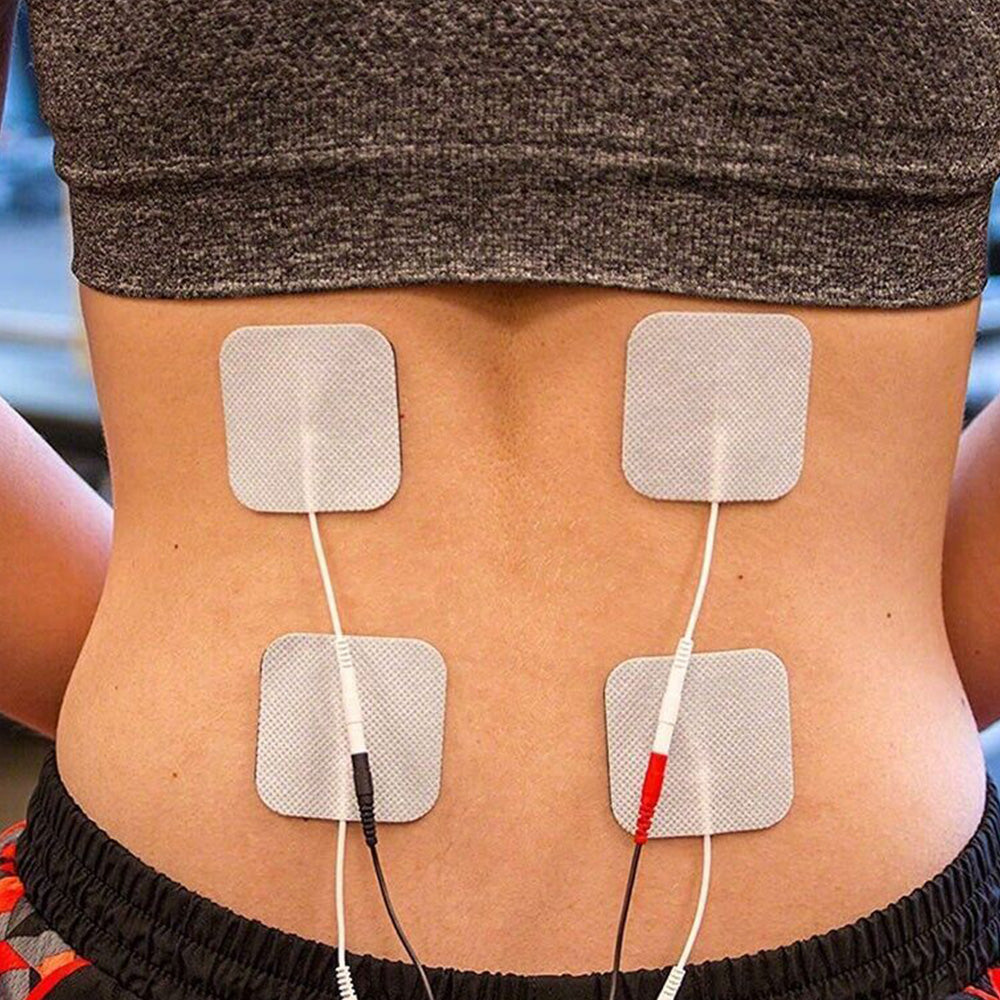 12Pcs 5 x 5cm Replacement Electrode Pads Self-Adhesive Massage Pads for TENS Machine