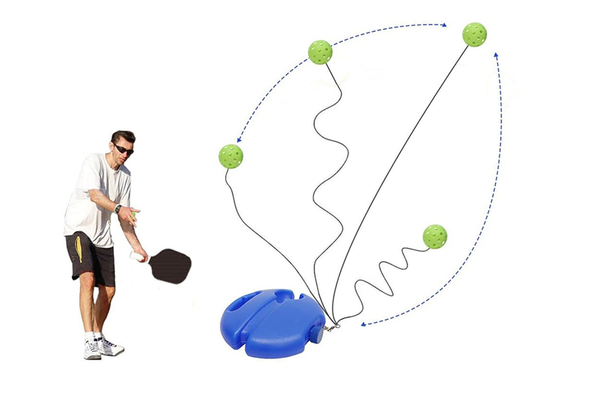Pickleball Training Set Portable Rebound Practice Tool with Rope for Outdoor Indoor Practicing Tennis