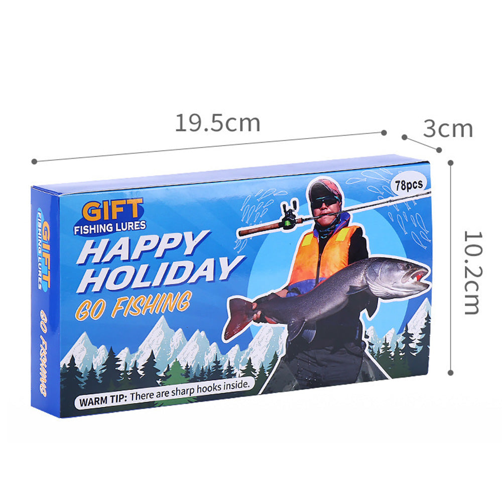 78 Pcs Set Fishing Tackle Set Lures Fishing Kit for Fishing Lovers Beginners