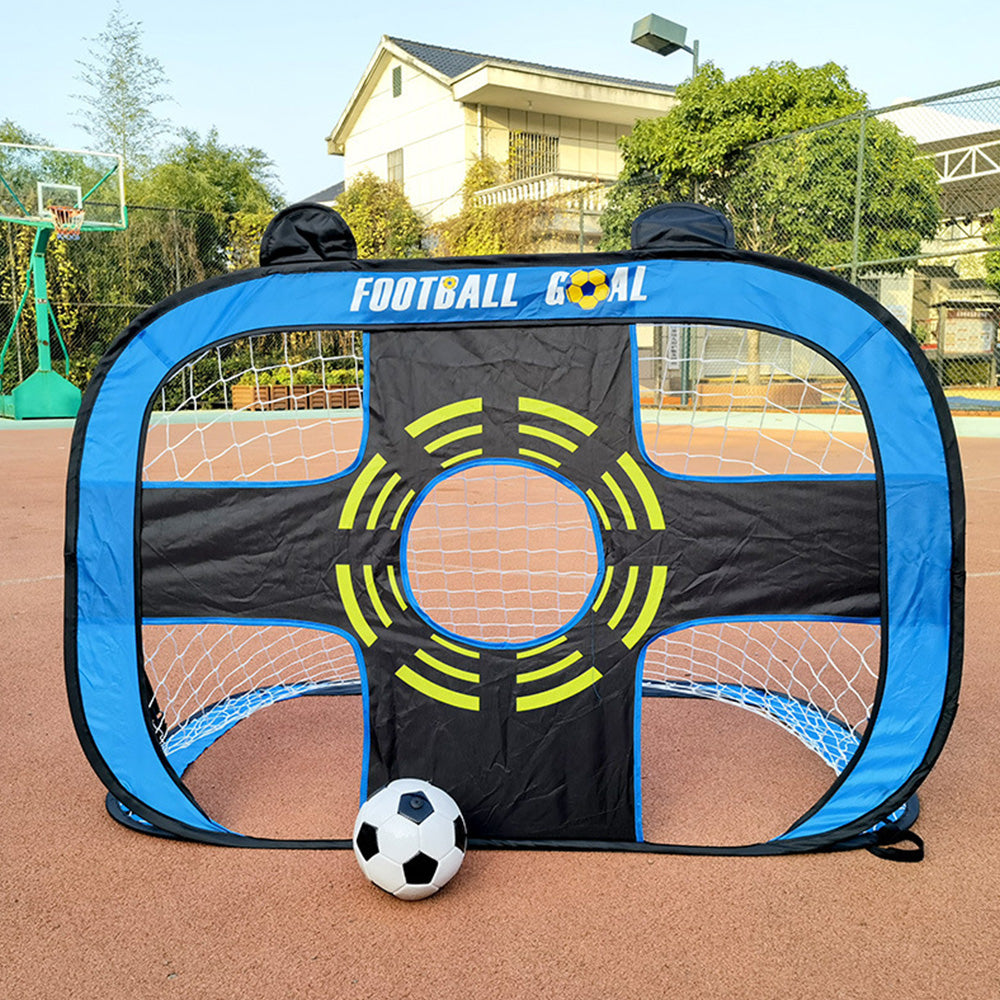 Kids Pop Up Soccer Goal Net Portable Soccer Training Net Kit for Backyard Blue