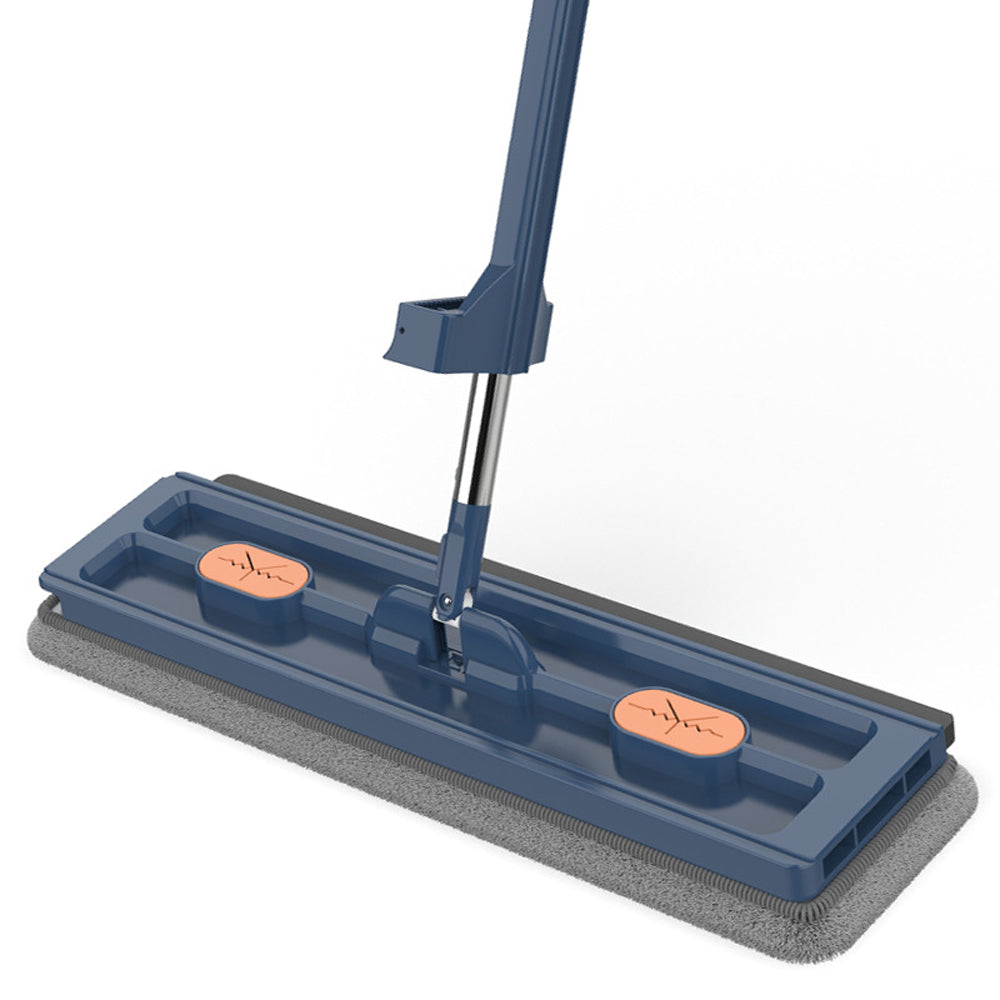 360 Degree Rotatable Flat Mop Adjustable Mop with 2 Replacement Pads Blue