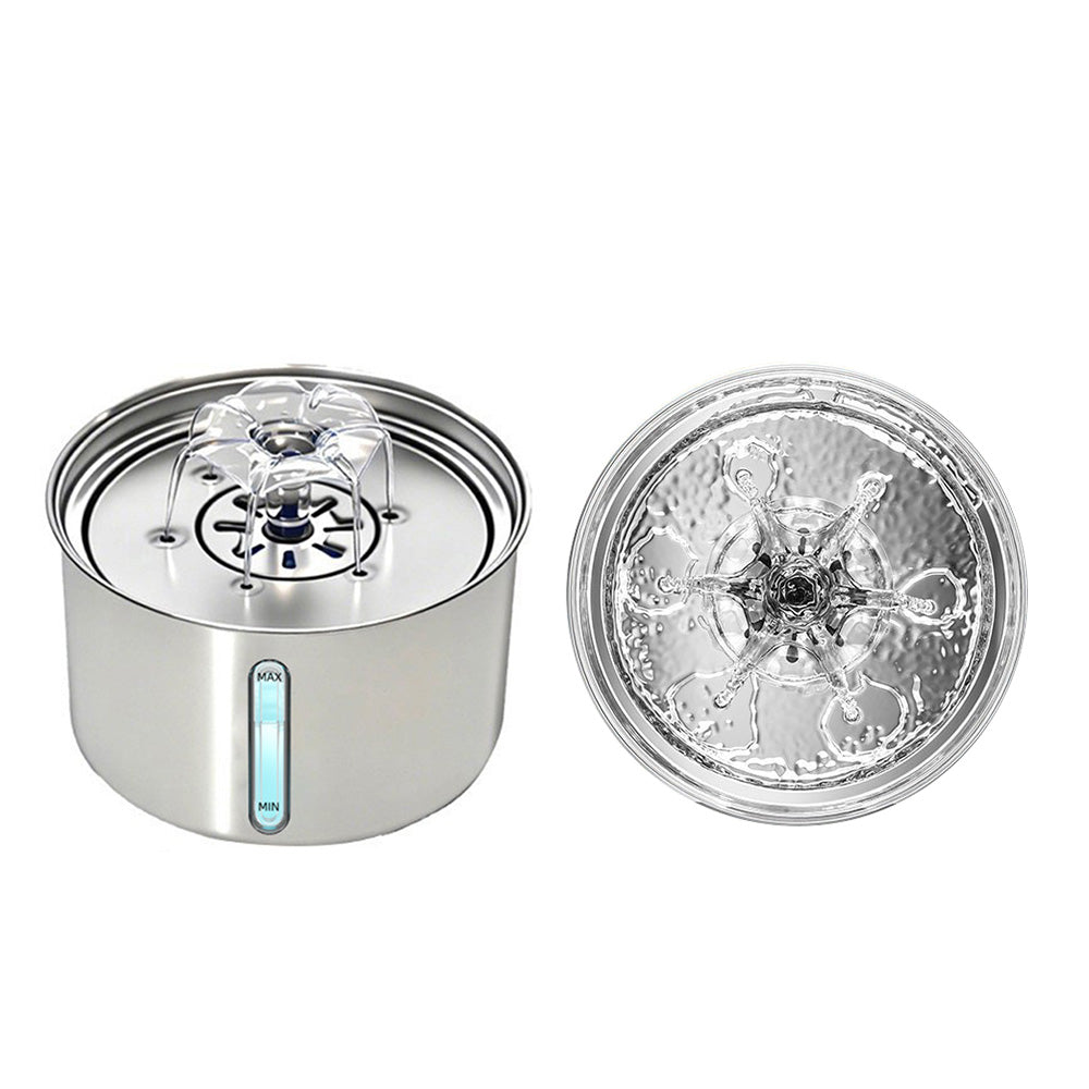 3L Stainless Steel Cat Water Fountain ¨C Automatic Electric Pet Drinking Dispenser for Cats and Dogs