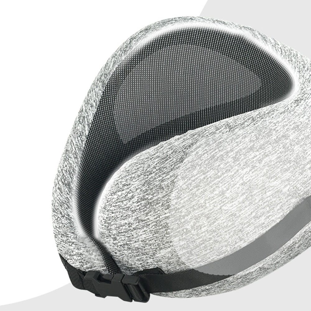 Memory Foam Pillow for Sleep Travel Neck Pillow with Storage Bag Light Grey