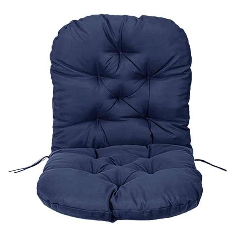 Solid Color Seat Cushion for Swivel Rocker Chair for Home Garden High Back Hammock  Navy