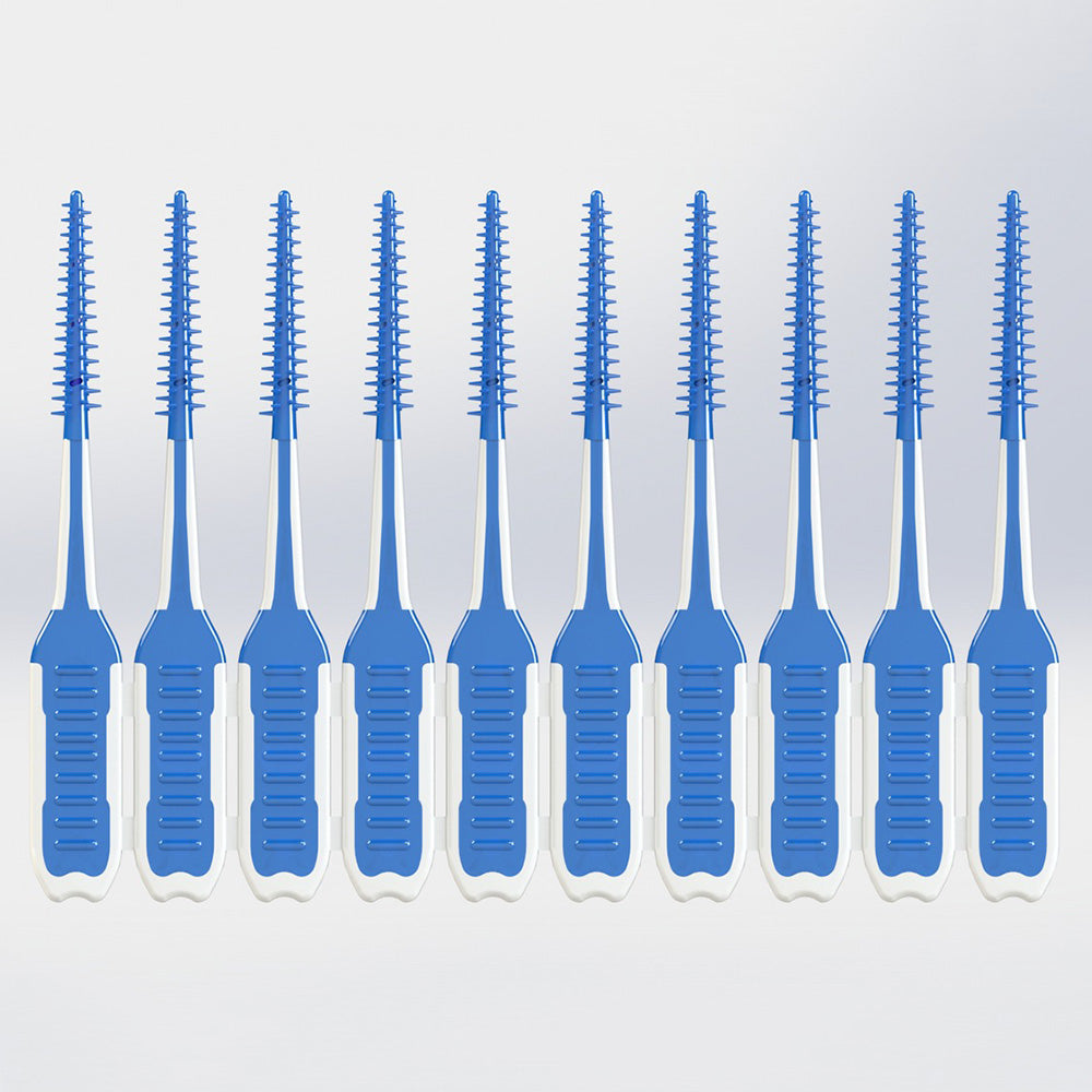 240Pcs Floss Picks Tooth Cleaners with Portable Travel Case Blue