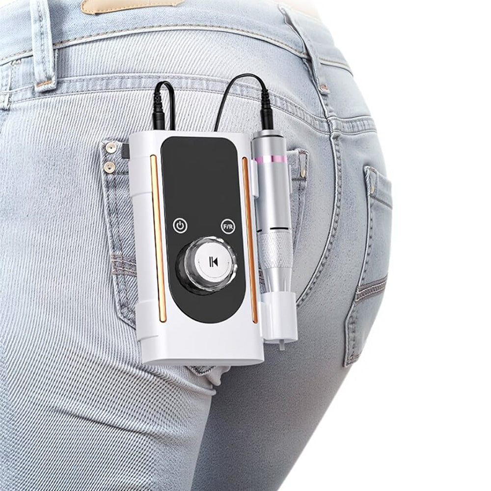 Portable 45000 RPM Rechargeable Electric Nail Drill File for Salon Home