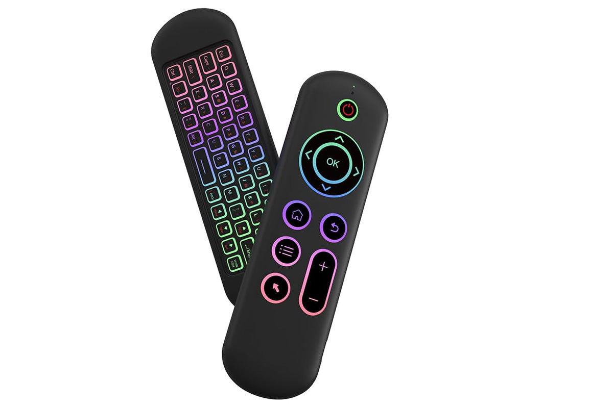 2Pcs Air Mouse Keyboard Remote 2.4G Bluetooth Wireless Backlit for Android PC