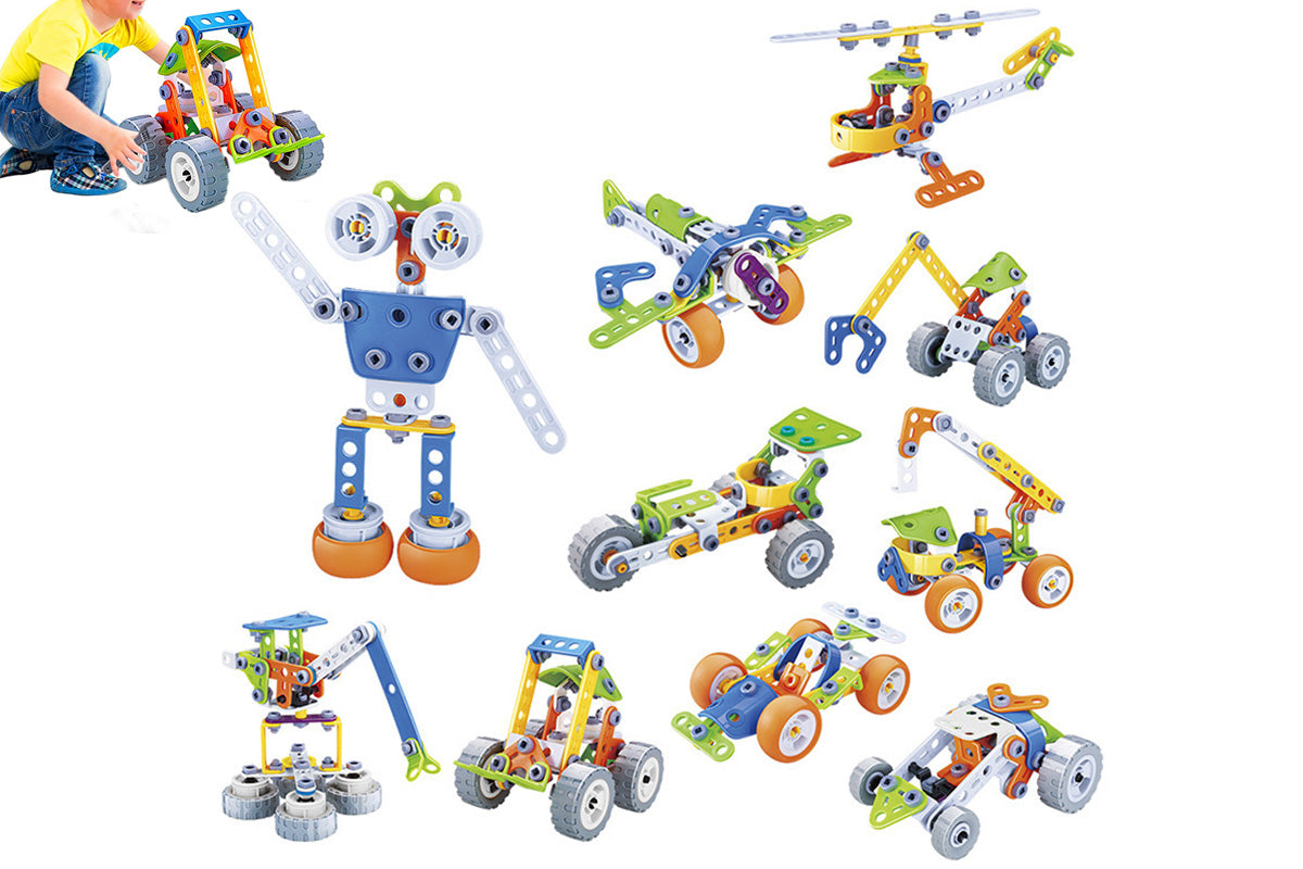 10 in 1 STEM Toys for 4+ Year Old Boy and Girl Birthday Gifts Building Toys