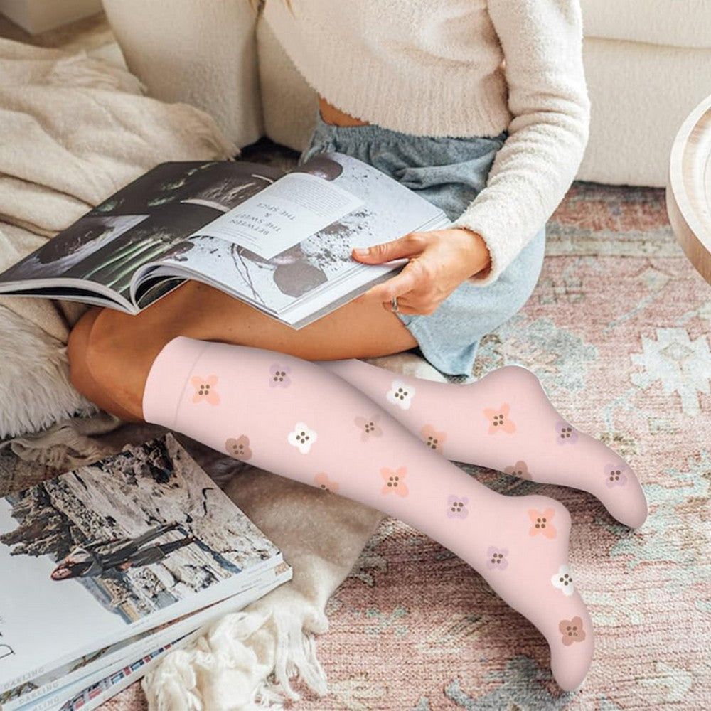 6 Pairs of Women's Compression Socks Compression Support Circulation Socks 15-20Mmg