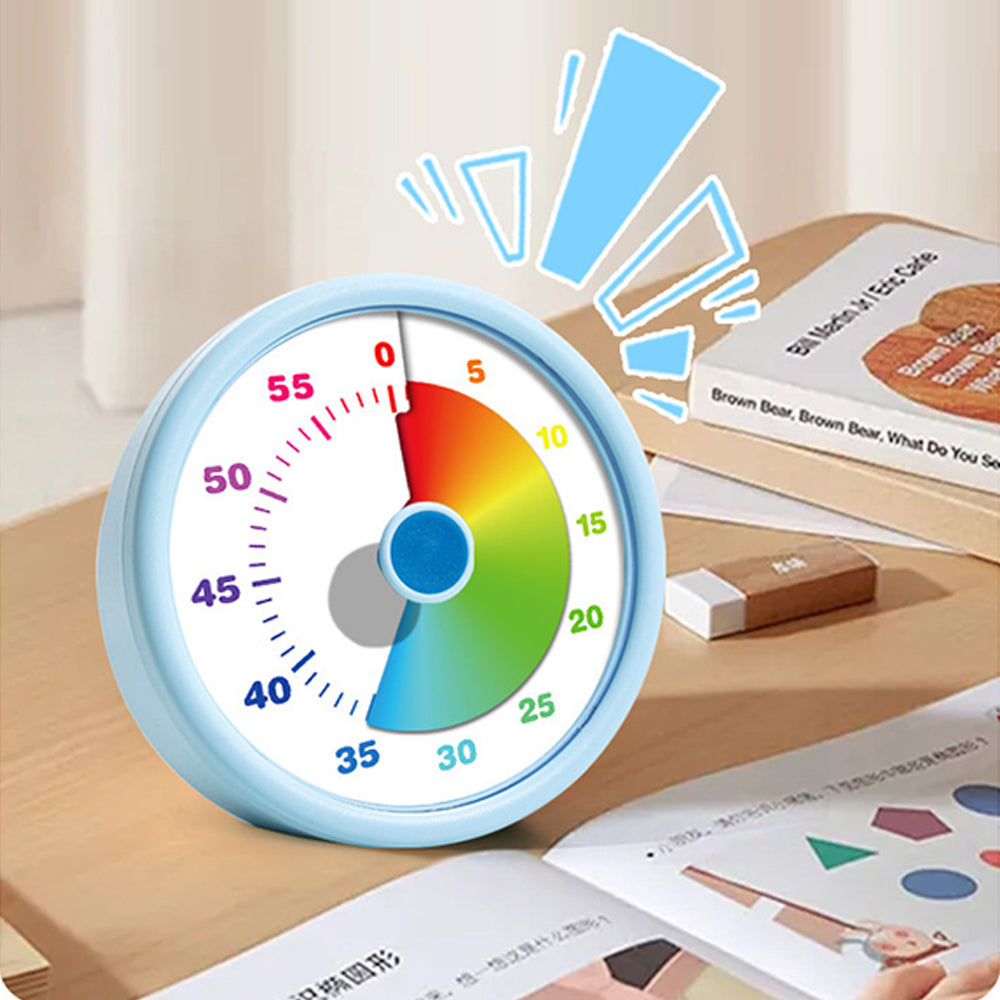 Visual Timer 60 Minute Countdown Clock Silent for Kitchen Classroom-Blue