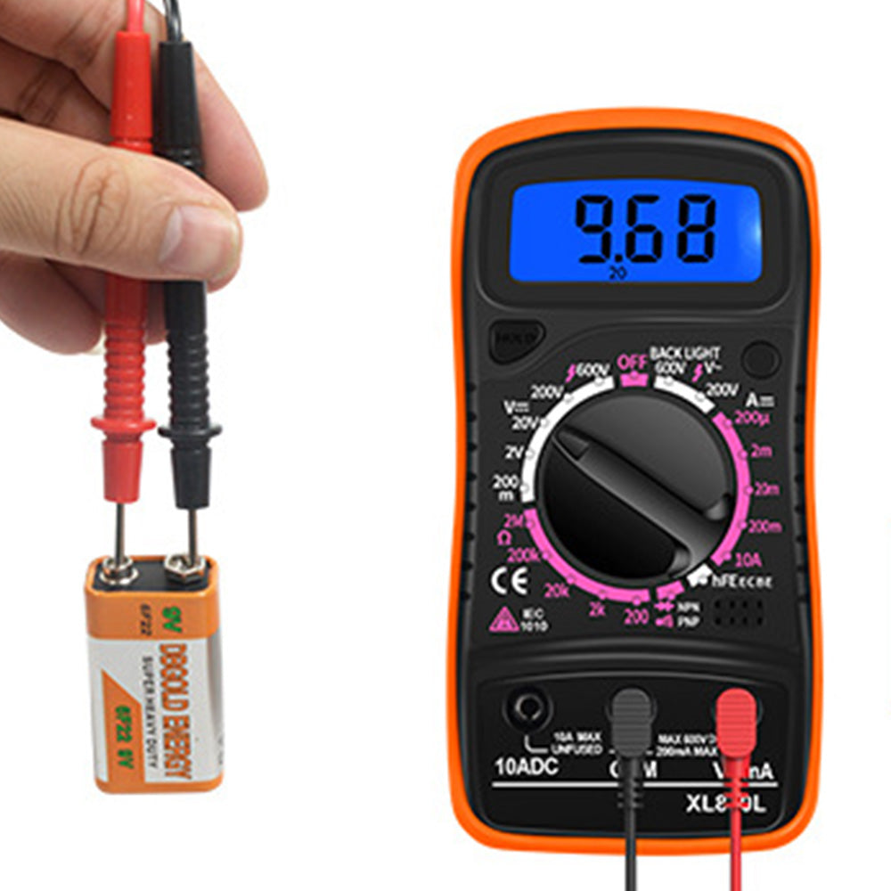 2 PCS Digital Multimeter DC AC Voltmeter Voltmeter and Ohm Volt Amp Meter with PTC protection