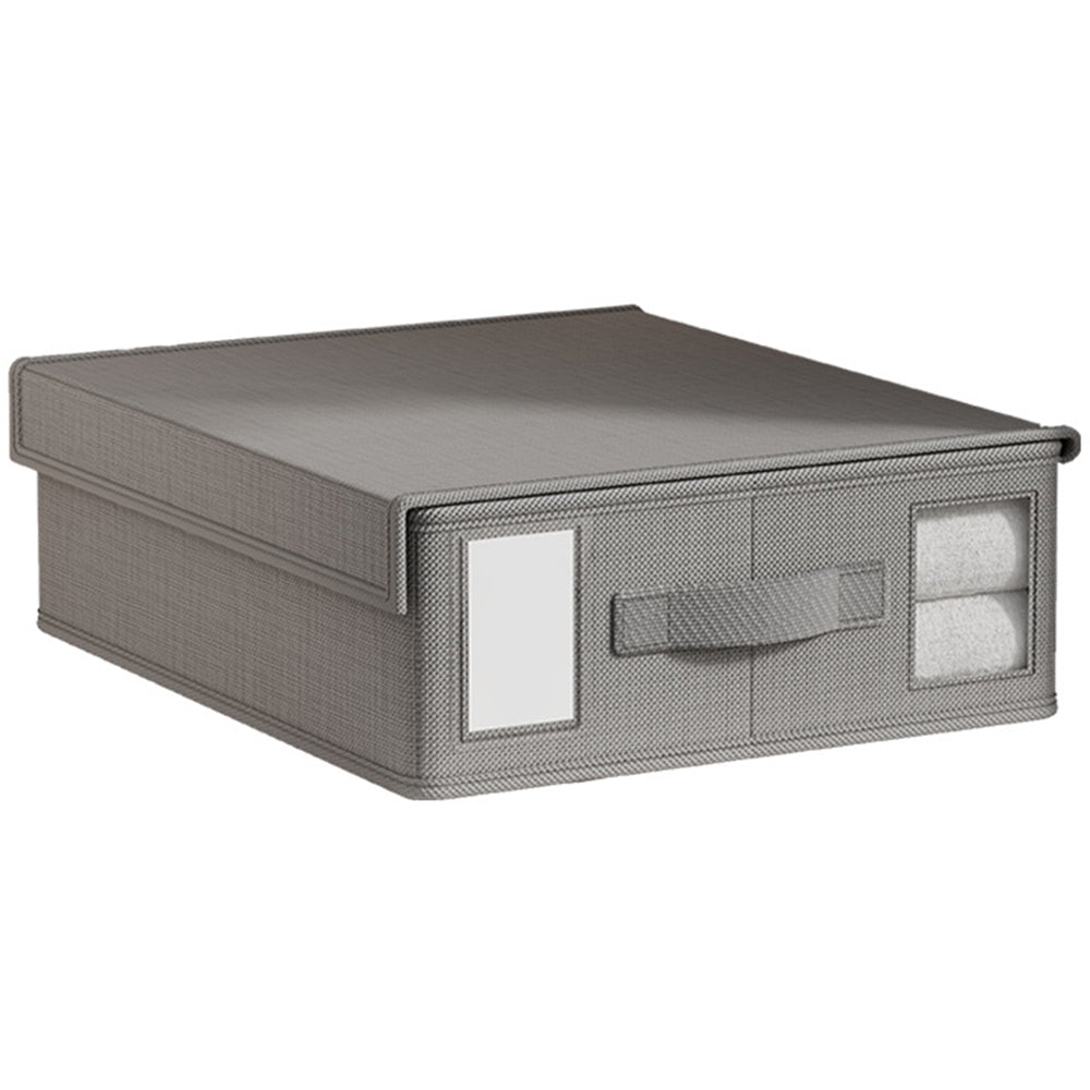 Foldable Bed Sheet Organizer Non-woven Closet Organizers with Clear Window Style 4