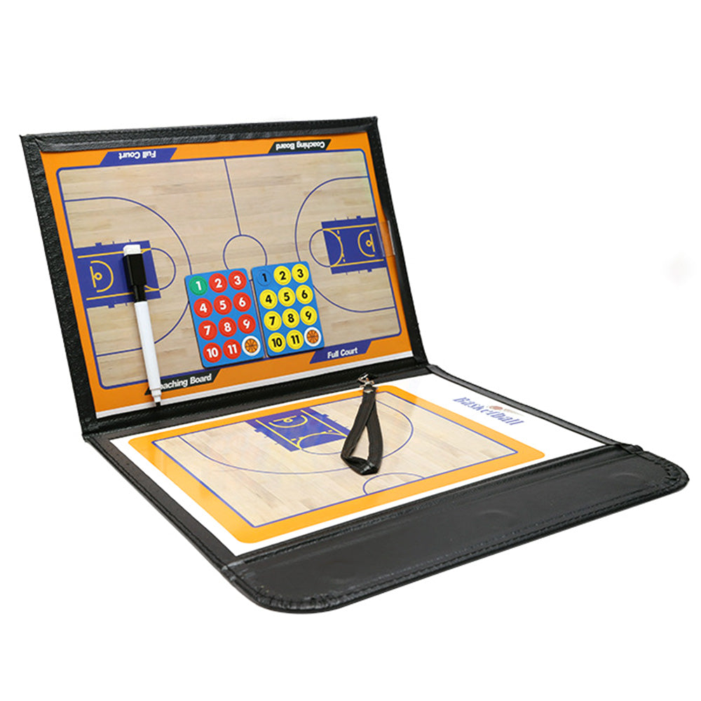 Dry-Erase Basketball Coaching Tactics Clipboard Set Folding Strategy Board Training Aids