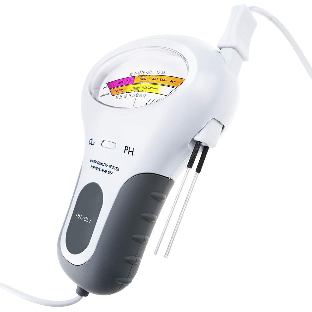 2-in-1 Swimming Pool Water Tester Handheld Chlorine and PH Meter