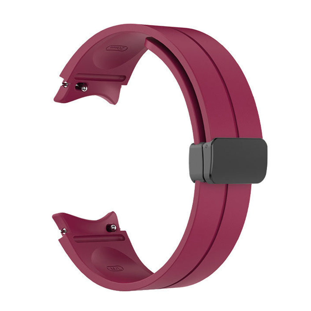 Magnetic Watch Band Silicone Strap for Samsung Galaxy Watch 4/5/5Pro/6 Red