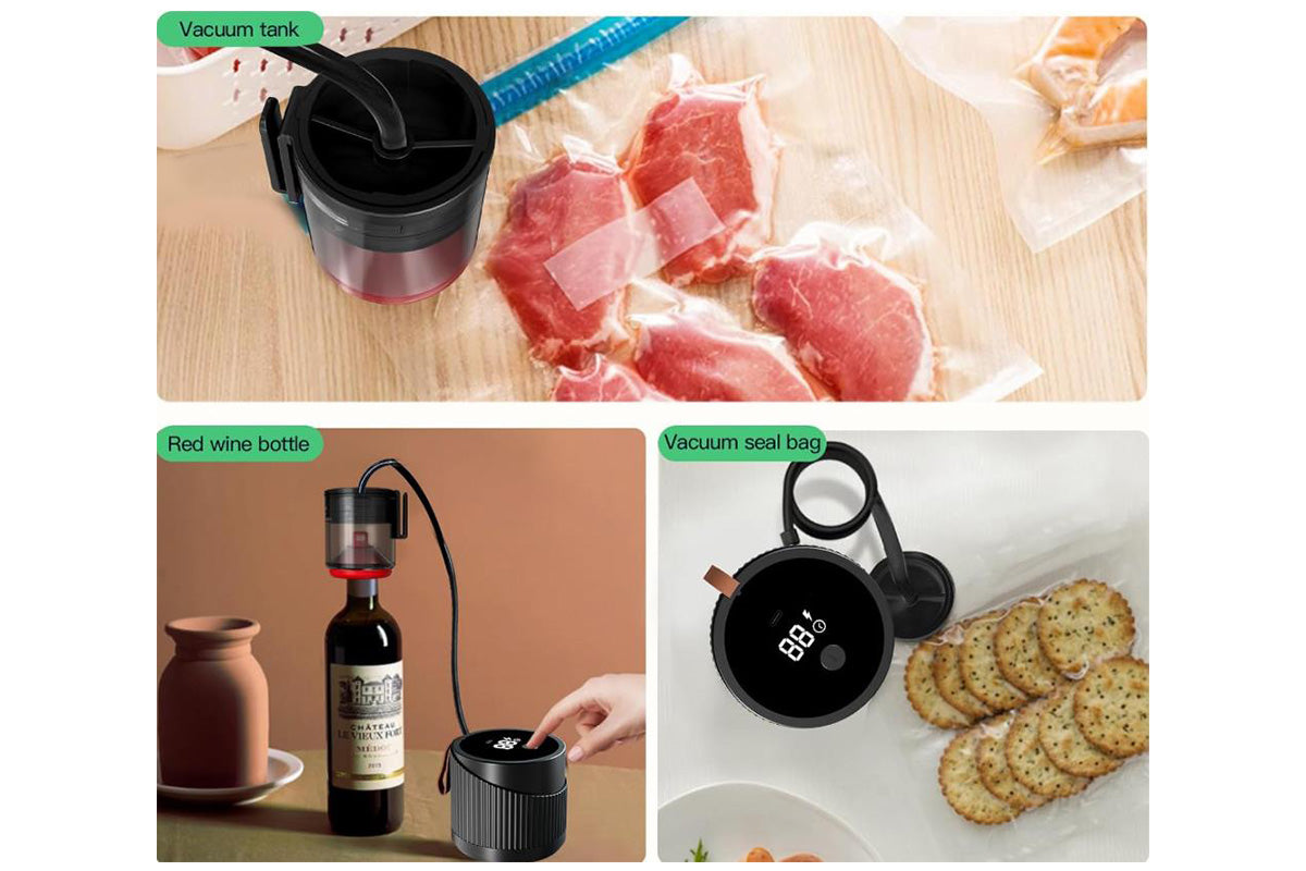 21PCS Electric Mason Jar Vacuum Sealer Kit Food Storage and Preservation Bags