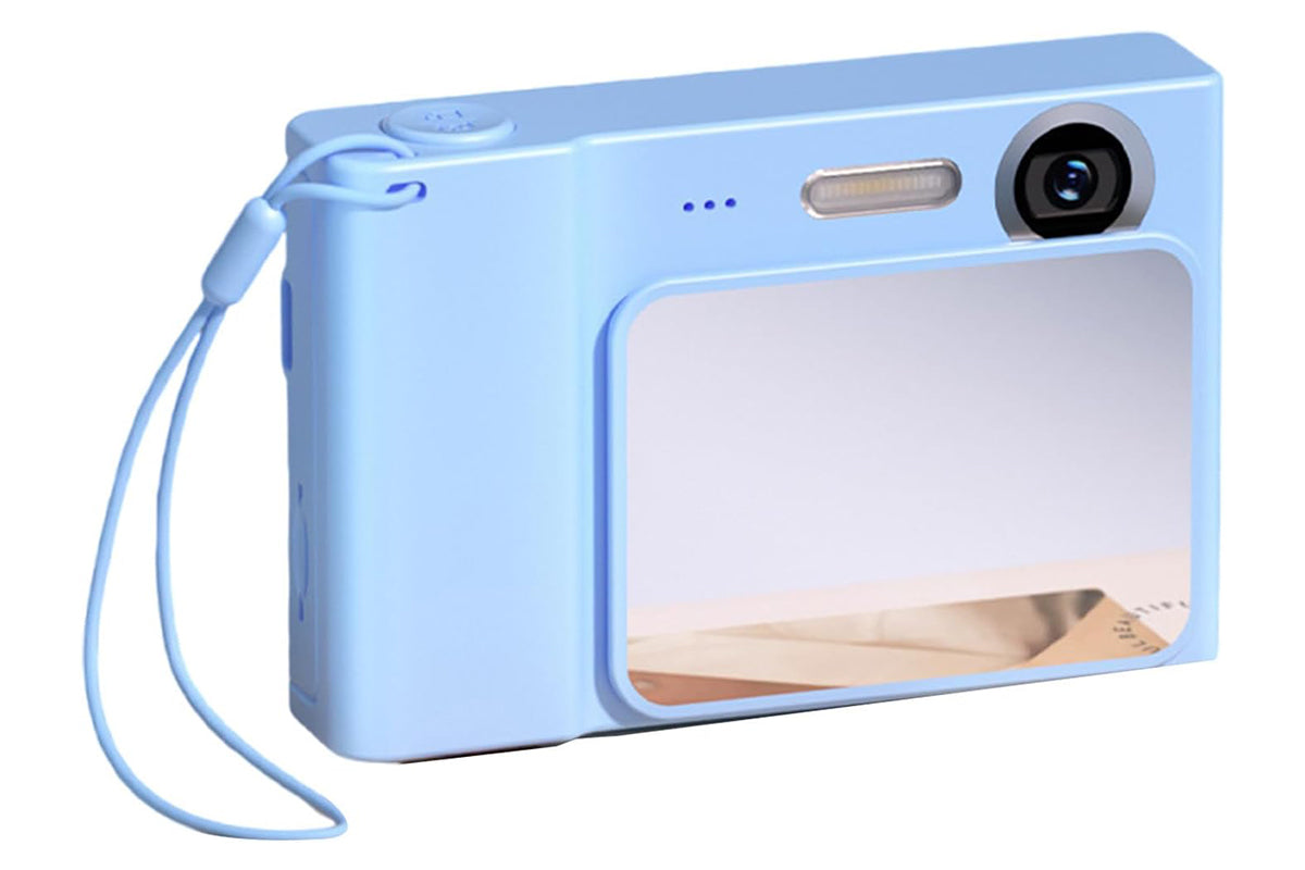 4K Digital Camera 2.4 Inch  1080P 48MP Entry Level Students Camera with 8 Times Zoom Built-in Music Games for Teens Christmas Gift-Blue