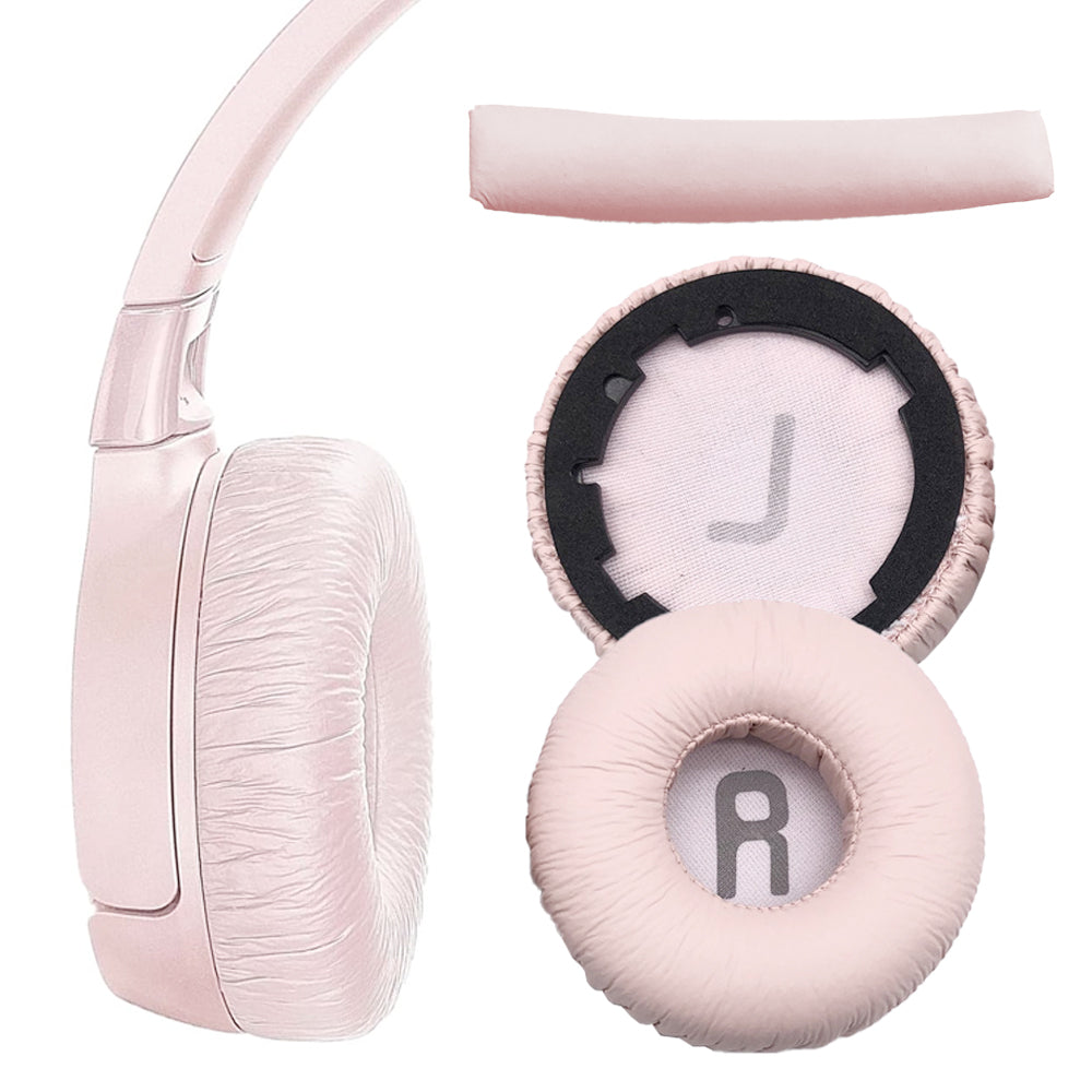 Headworn Heaphone Protector Set Ear Pads Cushion and Headband for JBL Tune600BT T520BT T510BT T500BT T450BT Pink