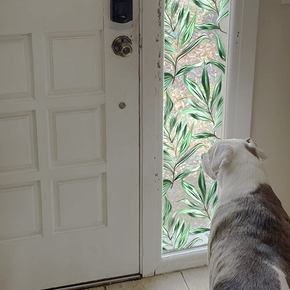 2Pcs Glass Window Privacy Static Cling Frosted Sticker Covering Film Style 1