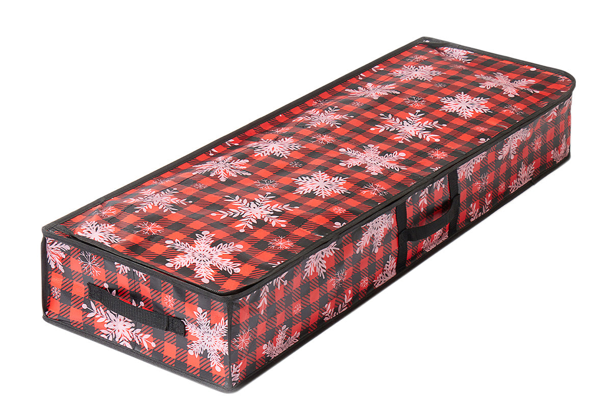 Wrapping Paper Storage Container Gift Wrap Organizer for Ribbon Accessories -Red