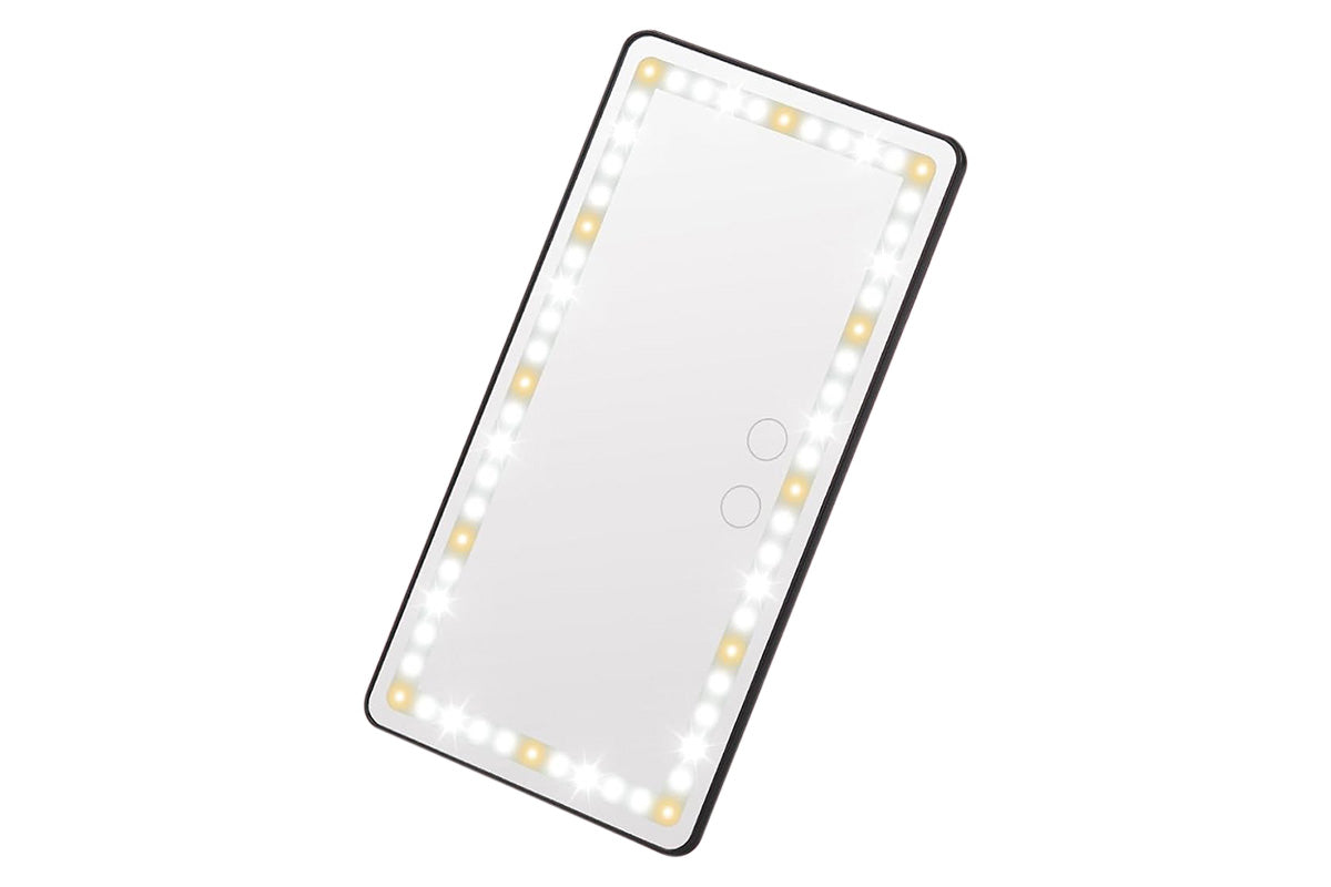 Car Sun Visor Vanity Mirror with 3 Light Mode Travel Makeup Mirror for Truck SUV