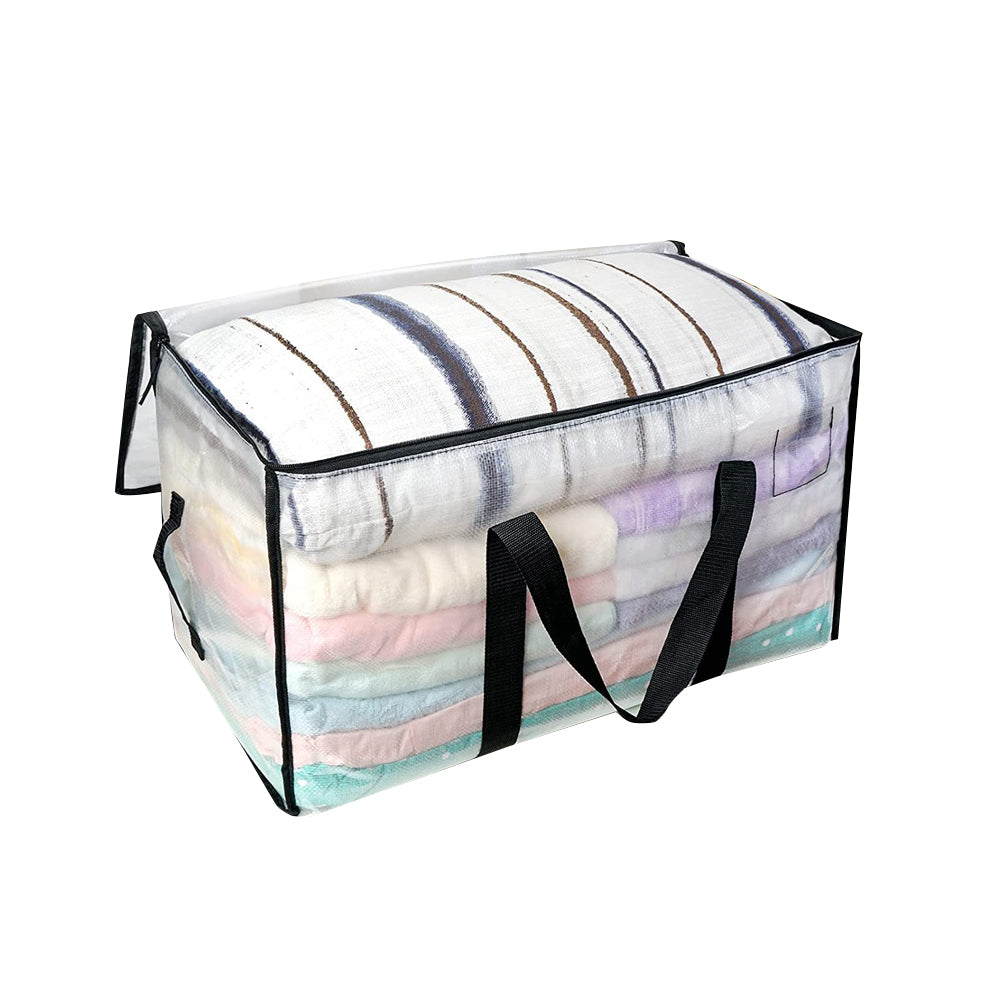 2Pcs Christmas Decorations Storage Bag Zippers Packing Moving Bag for Travelling Clothes Storage